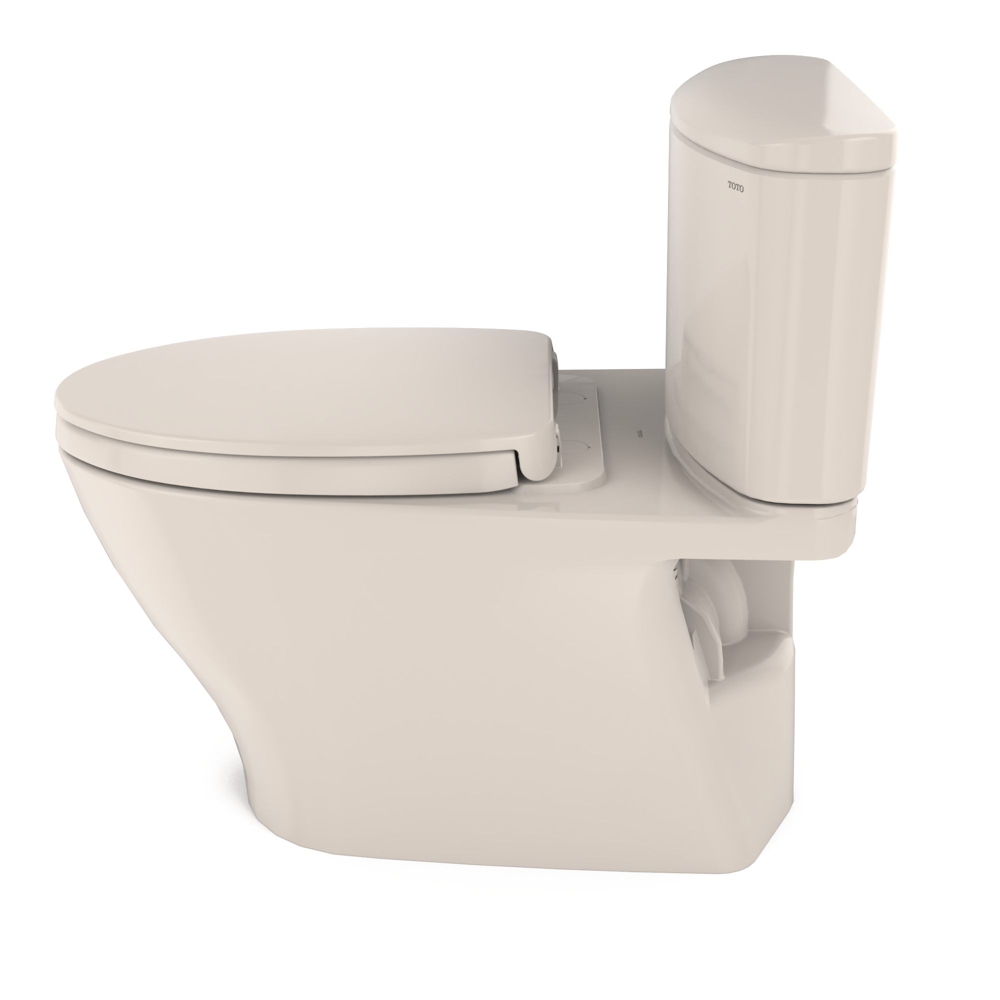 TOTO Nexus Two-Piece Elongated 1.28 GPF Universal Height Toilet with CEFIONTECT and SS124 SoftClose Seat, WASHLET+ Ready, Sedona Beige, Vitreous China, MS442124CEFG#12