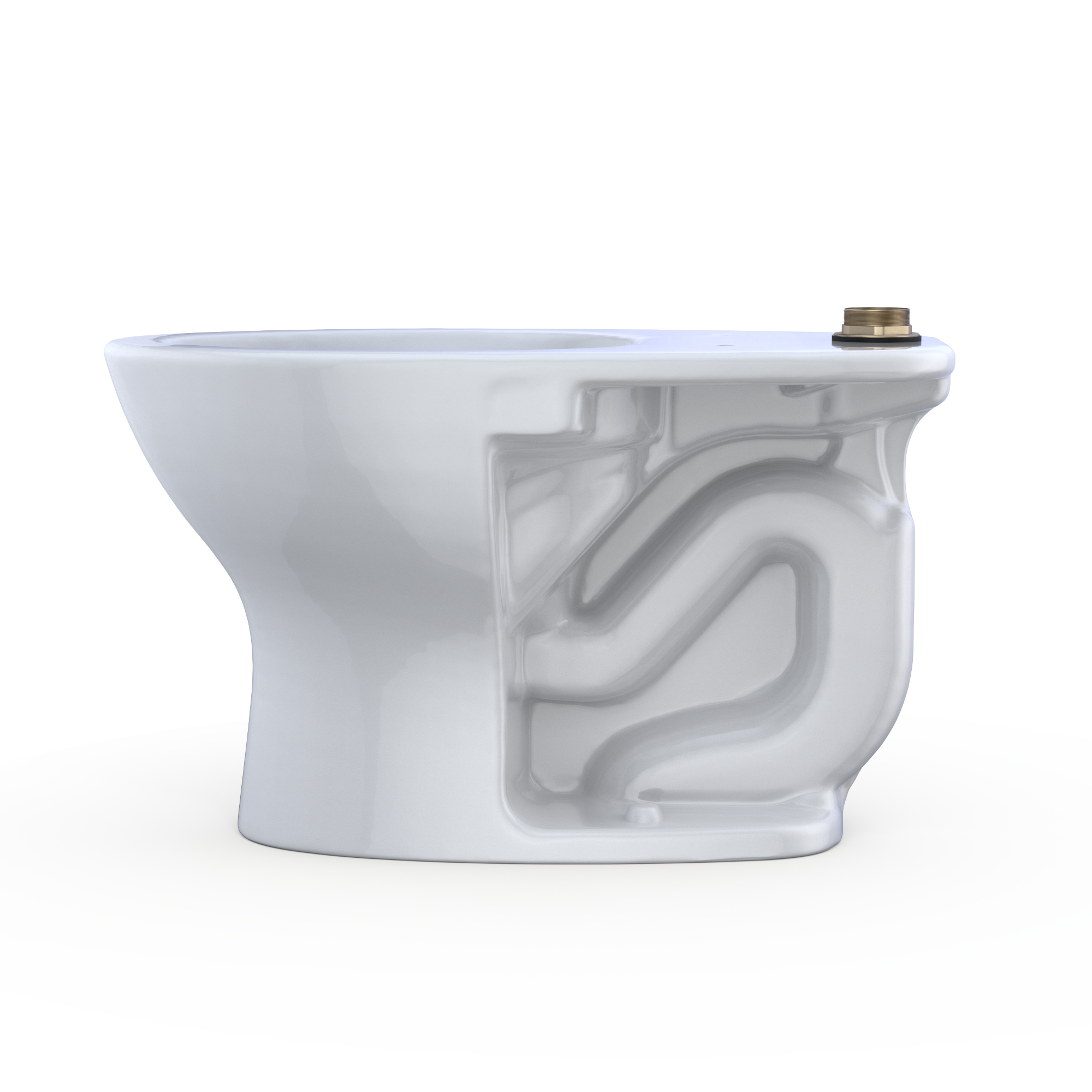 TOTO TORNADO FLUSH Commercial Flushometer Floor-Mounted Universal Height Toilet, ADA Compliant, Elongated, Cotton White, Vitreous China, CT725CUF#01