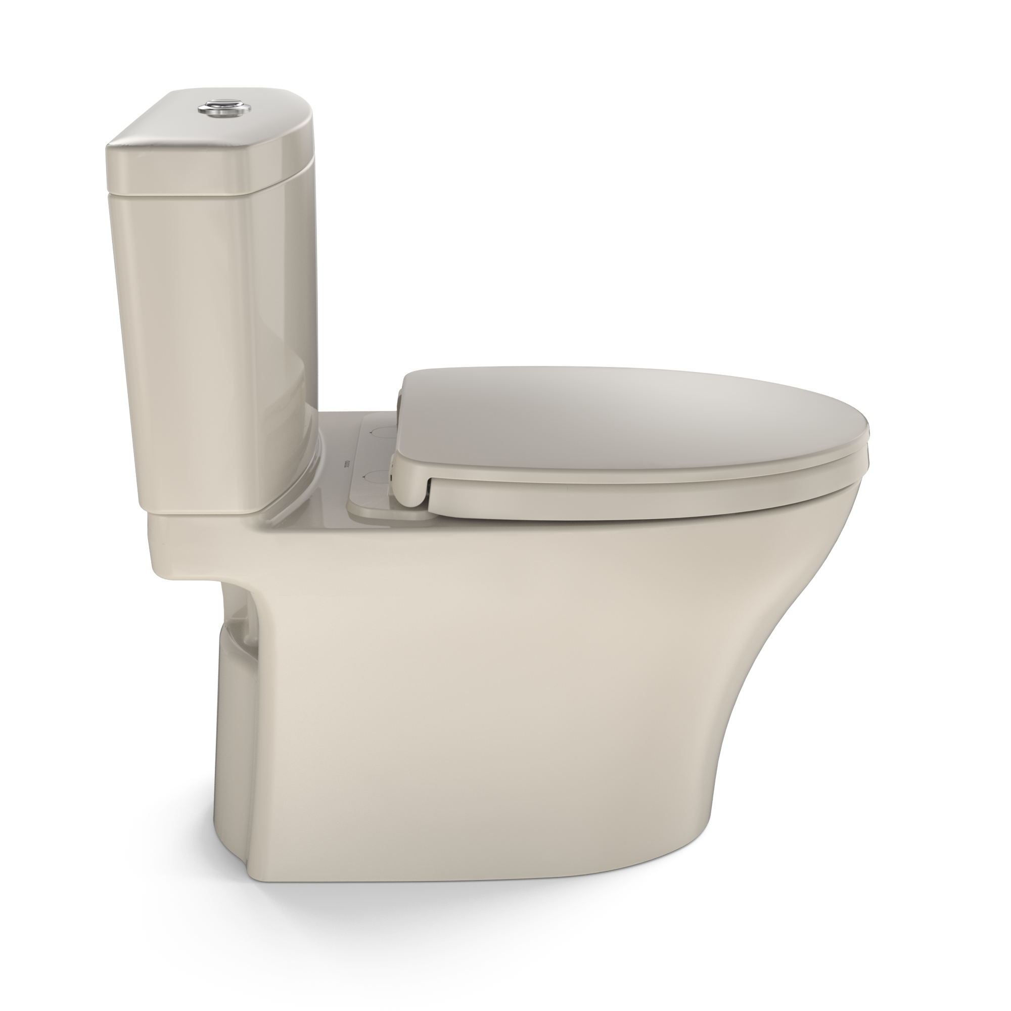 TOTO Aquia IV Two-Piece Elongated Dual Flush 1.28 and 0.9 GPF Universal Height Toilet with CEFIONTECT, WASHLET+ Ready, Bone, Vitreous China, MS446124CEMFGN#03