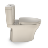 TOTO Aquia IV WASHLET+ Two-Piece Elongated Dual Flush 1.28 and 0.9 GPF Toilet with CEFIONTECT, Bone, Vitreous China, MS446124CEMGN#03