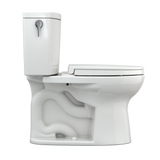 TOTO Drake II 1G Two-Piece Elongated 1.0 GPF Universal Height Toilet with CEFIONTECT and SS124 SoftClose Seat, WASHLET+ Ready, Colonia White, Vitreous China|Plastic, Colonial White, MS454124CUFG#11