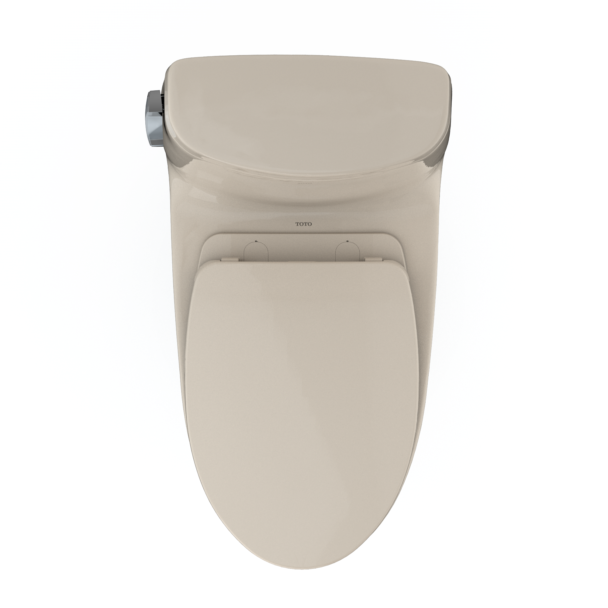 TOTO UltraMax II One-Piece Elongated 1.28 GPF Universal Height Toilet with CEFIONTECT and SS124 SoftClose Seat, WASHLET+ Ready, Bone, Vitreous China|Plastic, MS604124CEFG#03