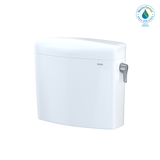 TOTO Aquia IV Cube Dual Flush 1.28 and 0.9 GPF Toilet Tank Only with Right Hand Trip Lever, Cotton White, Vitreous China, ST436EMNR#01