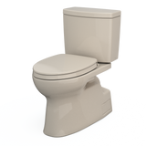 TOTO Vespin II 1G Two-Piece Elongated 1.0 GPF Universal Height Toilet with CEFIONTECT and SS124 SoftClose Seat, WASHLET+ Ready, Bone, Vitreous China|Plastic, MS474124CUFG#03