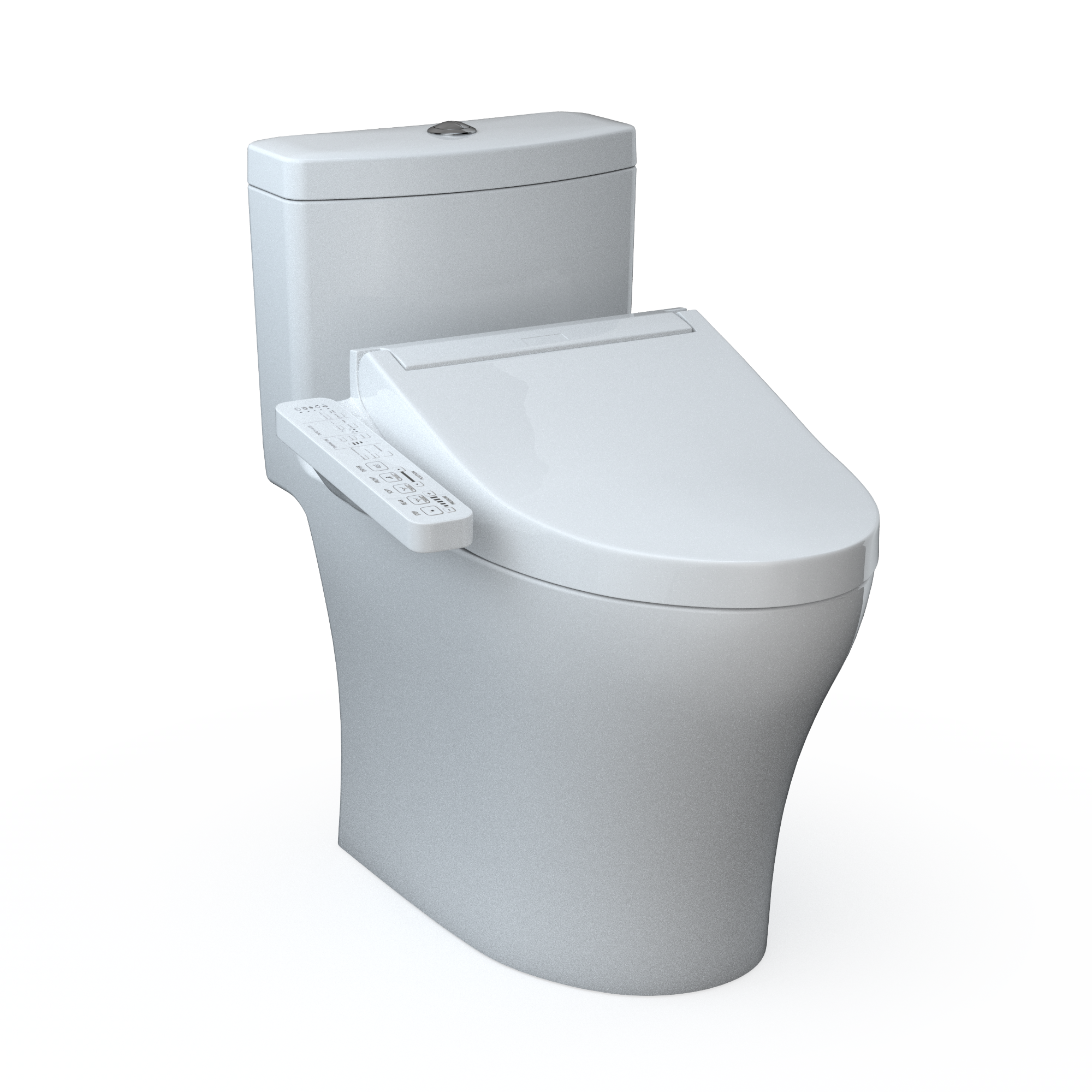 TOTO WASHLET+ Aquia IV One-Piece Elongated Dual Flush 1.28 and 0.9 GPF Toilet and WASHLET C2 Bidet Seat, Cotton White, Vitreous China|Plastic, MW6463074CEMFGN#01