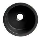 ALFI brand 19" Round Fireclay Bar/Prep Sink, Black Matte, ABF1818R-BM