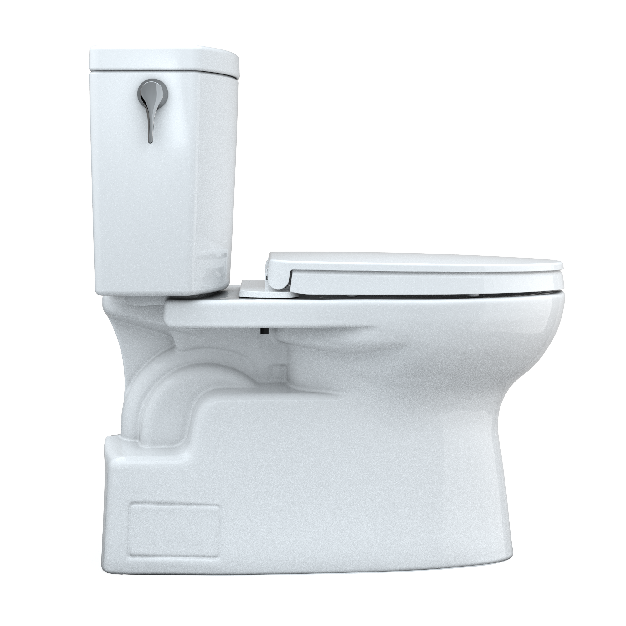 TOTO Vespin II 1G Two-Piece Elongated 1.0 GPF Universal Height Toilet with CEFIONTECT and SS124 SoftClose Seat, WASHLET+ Ready, Cotton White, Vitreous China|Plastic, MS474124CUFG#01