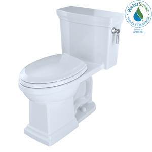Alternate Image for TOTO Promenade II One-Piece Elongated 1.28 GPF Universal Height Toilet with CEFIONTECT and Right-Hand Trip Lever, Cotton White, Vitreous China, MS814224CEFRG#01