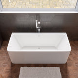 Main Image of ALFI brand 67" Acrylic Free Standing Rectangle Soaking Bathtub, White, AB8859