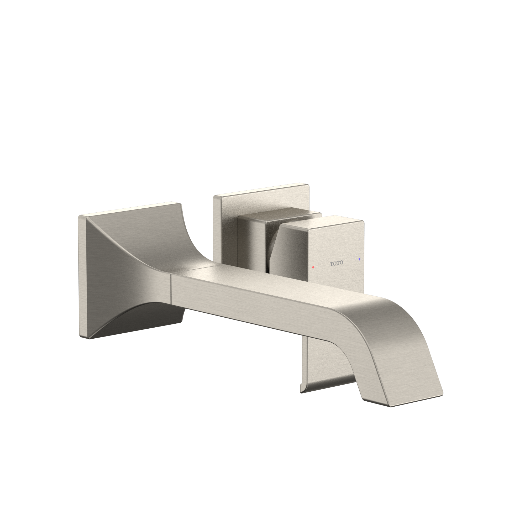 TOTO GC 1.2 GPM Wall-Mount Single-Handle Long Bathroom Faucet with COMFORT GLIDE Technology, Brushed Nickel, Brass, TLG08308U#BN