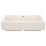 Blanco Vintera 33" Silgranit Farmhouse Sink, 50/50 Double Bowl, Soft White, No Faucet Hole, 527409