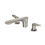 TOTO GO Two-Handle Deck-Mount Roman Tub Filler Trim, Brushed Nickel, Brass, TBG01201U#BN