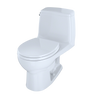 TOTO Eco UltraMax One-Piece Round Bowl 1.28 GPF Toilet, Cotton White, Vitreous China, MS853113E#01