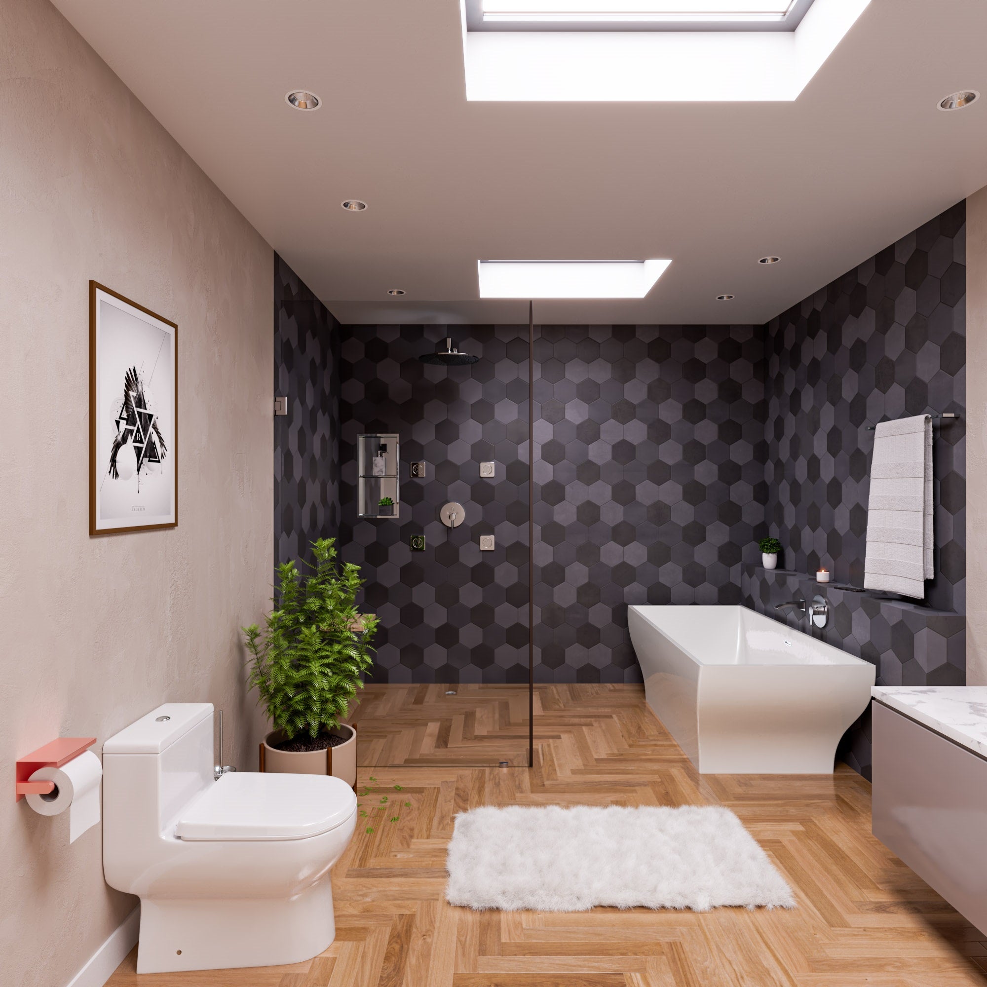 Alternative View of ALFI brand AB3801-PC Polished Chrome Flush Mounted Shower Body Spray, Brass