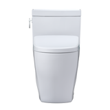 TOTO WASHLET+ Aimes One-Piece Elongated 1.28 GPF Toilet and Contemporary WASHLET S7A Contemporary Bidet Seat, Cotton White, Vitreous China|Plastic, MW6264736CEFG#01