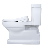 TOTO WASHLET+ Eco Guinevere Elongated 1.28 GPF Universal Height Toilet with S7 Classic Bidet Seat, Cotton White, Vitreous China|Plastic, MW9744724CEFG#01