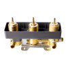 ALFI brand AB4001-BM Black Matte 3-Way Thermostatic Valve Shower Mixer Round Knobs, Brass