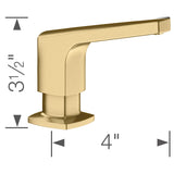 Blanco Rivana Soap Dispenser - Satin Gold, Brass, 442988