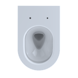 TOTO RP Wall-Hung Contemporary D-Shape Dual Flush 1.28 and 0.9 GPF Toilet with CEFIONTECT, Cotton White, Vitreous China, CT447CFG#01