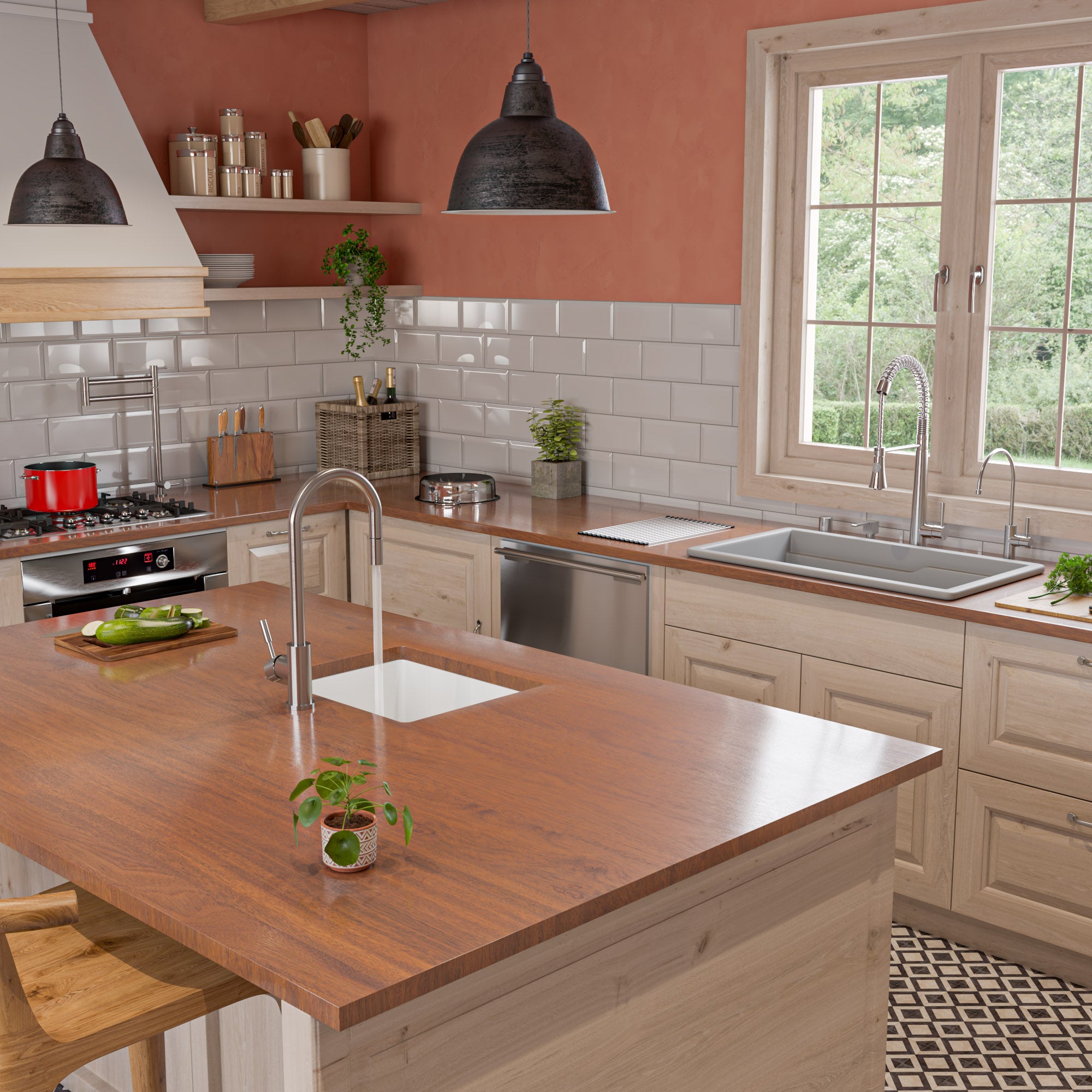 ALFI brand 32 fireclay workstation farmhouse step rim sink gray matte product image