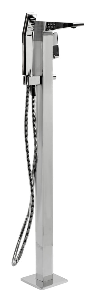 Alternate Image for ALFI brand Brass, AB2475-PC Polished Chrome Single Hole Floor Mounted Tub Filler