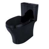 TOTO Aquia IV One-Piece Elongated Dual Flush 1.28 and 0.9 GPF Universal Height, WASHLET+ Ready Toilet, Ebony- Vitreous China, MS646124CEMFN#51