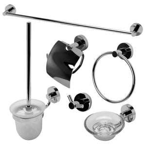Alternate Image for ALFI brand Brass, AB9513-PC Polished Chrome 6 Piece Matching Bathroom Accessory Set