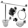 ALFI brand Brass, AB9513-PC Polished Chrome 6 Piece Matching Bathroom Accessory Set