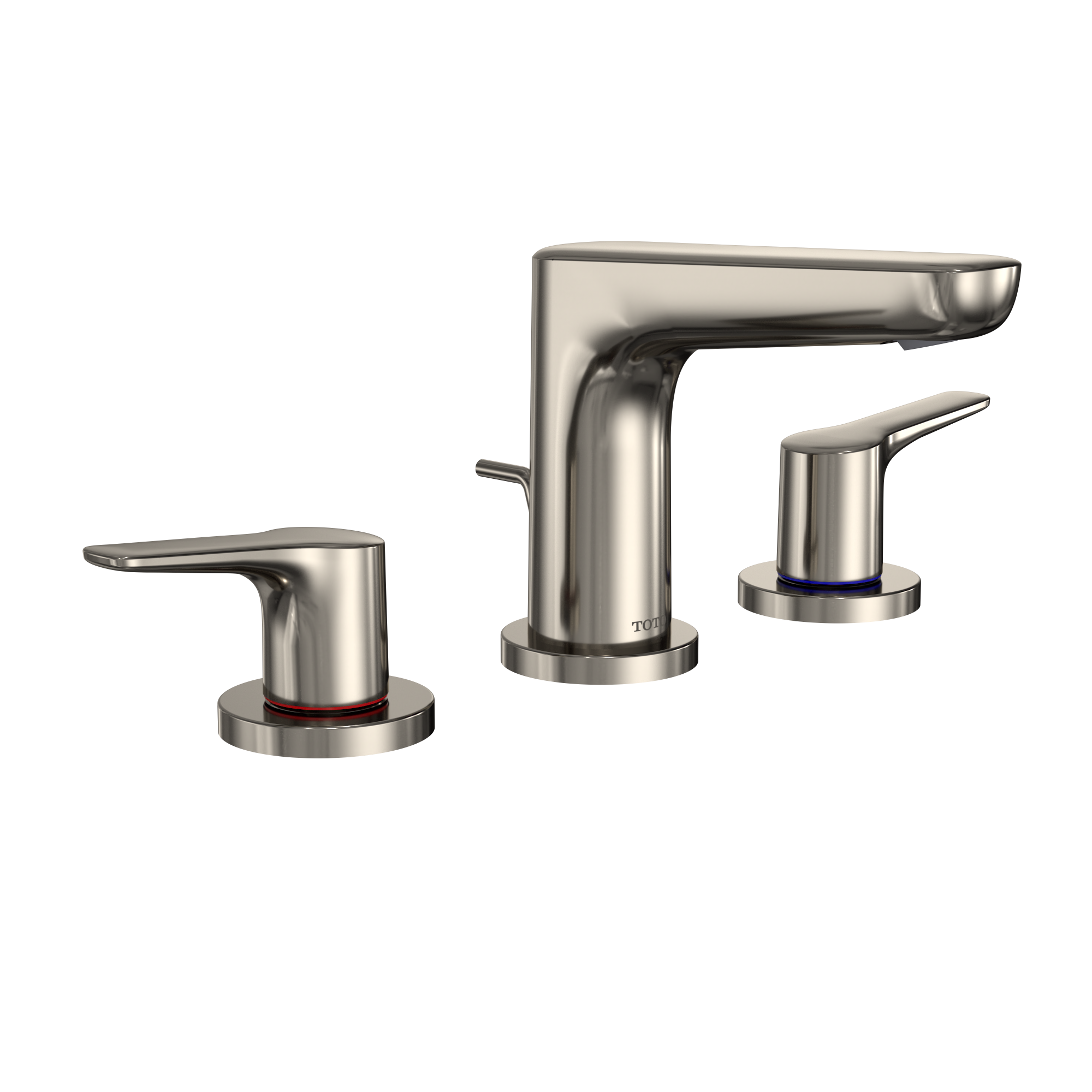 TOTO GS 1.2 GPM Two Handle Widespread Bathroom Sink Faucet, Polished Nickel, Brass, TLG03201U#PN