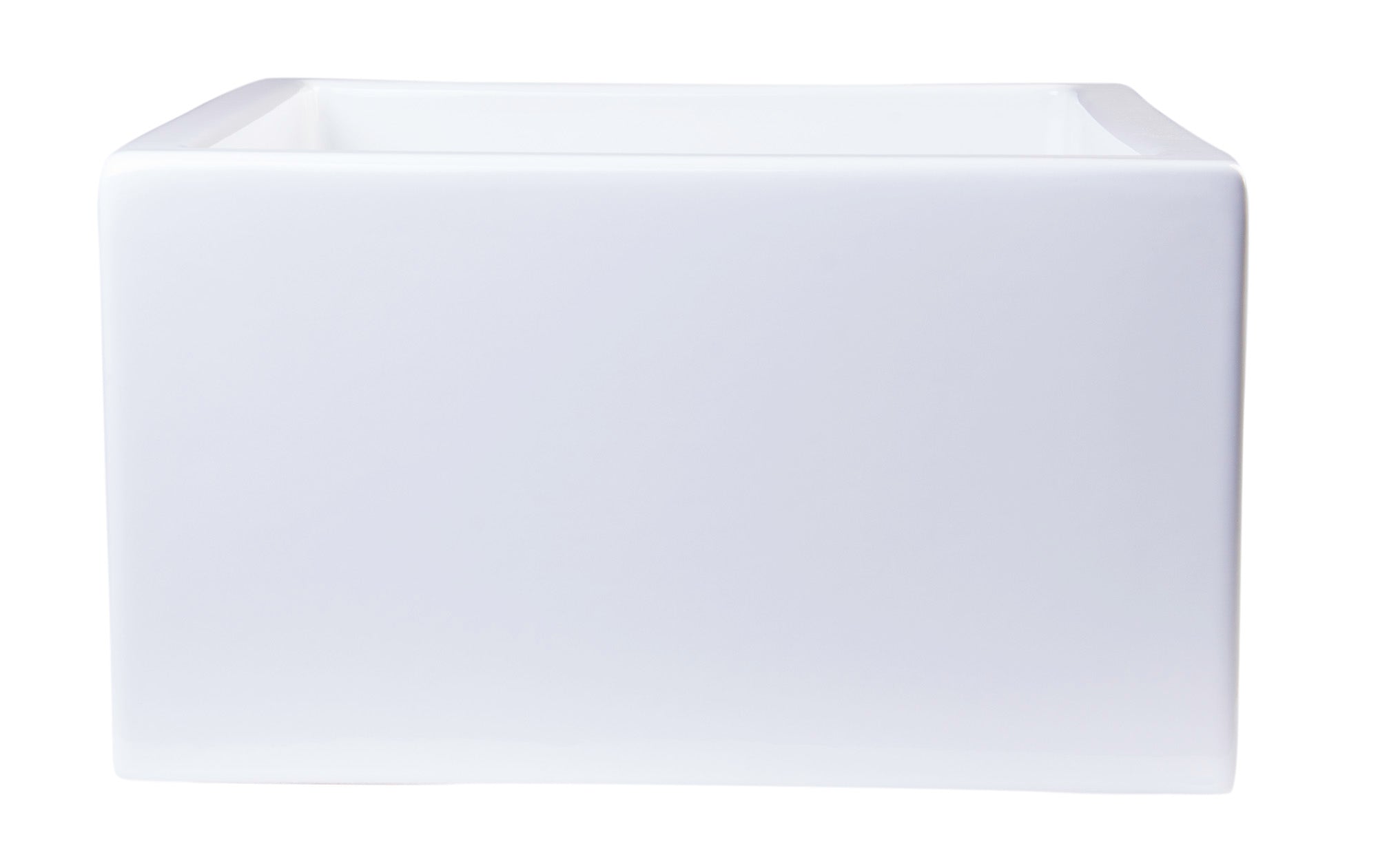 ALFI 24" Thick Wall Single Bowl Fireclay Farmhouse Apron Sink, White, AB2418ARCH-W