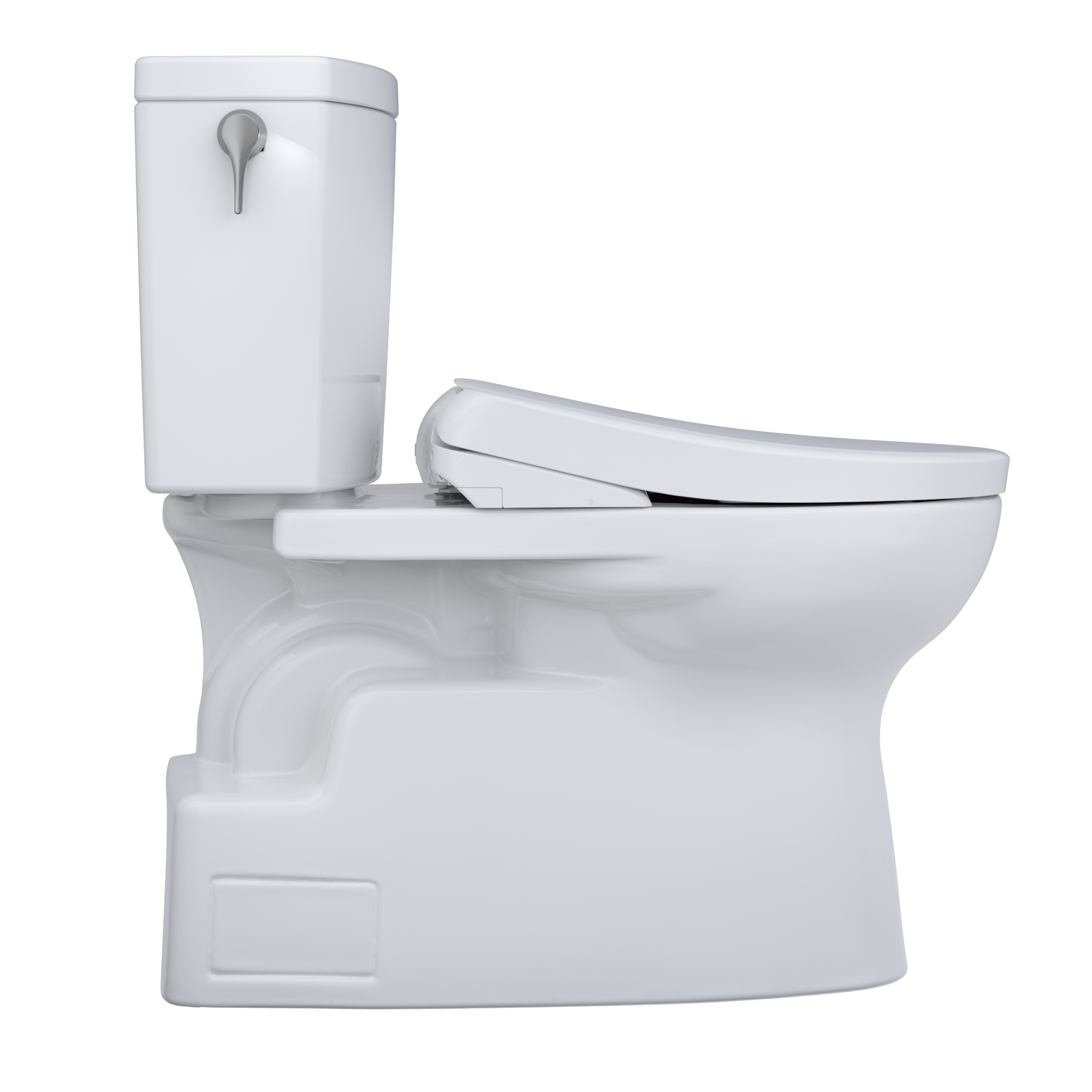TOTO WASHLET+ Vespin II 1G Two-Piece Elongated 1.0 GPF Toilet with Auto Flush WASHLET+ S7 Contemporary Bidet Seat, Cotton White, Vitreous China|Plastic, MW4744726CUFGA#01