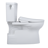 TOTO WASHLET+ Vespin II 1G Two-Piece Elongated 1.0 GPF Toilet with Auto Flush WASHLET+ S7 Contemporary Bidet Seat, Cotton White, Vitreous China|Plastic, MW4744726CUFGA#01