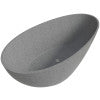 ALFI brand 72" Concrete Free Standing Oval Bathtub, Gray Matte, ABCO72TUB