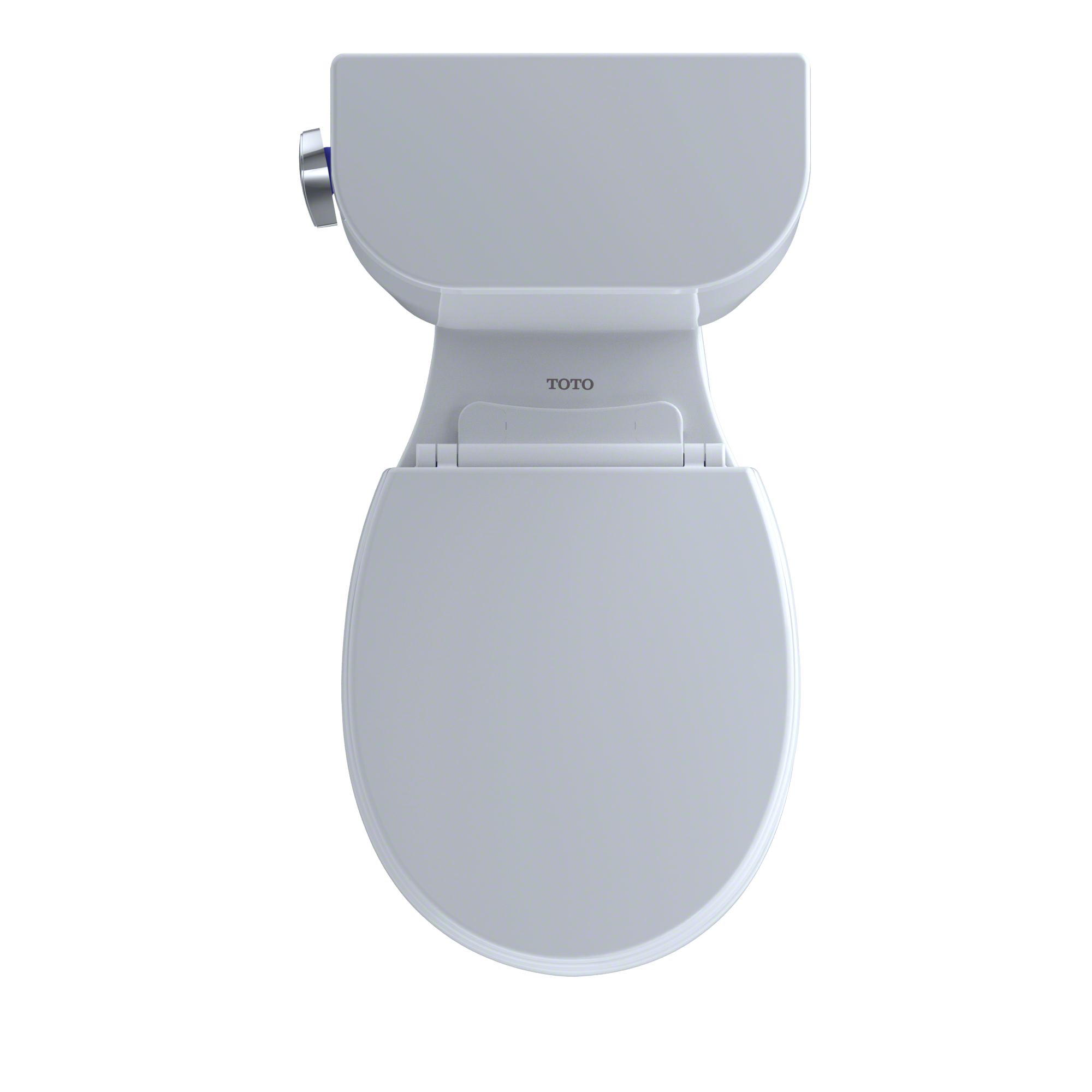 TOTO Entrada Two-Piece Round 1.28 GPF Universal Height Toilet, Cotton White, Vitreous China, CST243EF#01