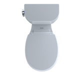 TOTO Entrada Two-Piece Round 1.28 GPF Universal Height Toilet, Cotton White, Vitreous China, CST243EF#01