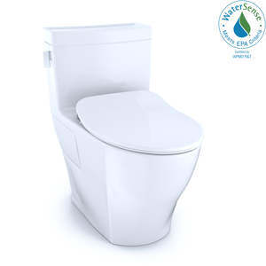 Alternate Image for TOTO Legato One-Piece Elongated 1.28 GPF Toilet with CEFIONTECT and SoftClose Seat, WASHLET+ Ready, Cotton White, Vitreous China, MS624234CEFG#01