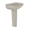 TOTO Supreme Oval Basin Pedestal Bathroom Sink with CeFiONtect for Single Hole Faucets, Bone, Vitreous China, LPT241G#03