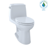 TOTO Eco UltraMax One-Piece Elongated 1.28 GPF Toilet with CEFIONTECT, Cotton White, Vitreous China, MS854114EG#01