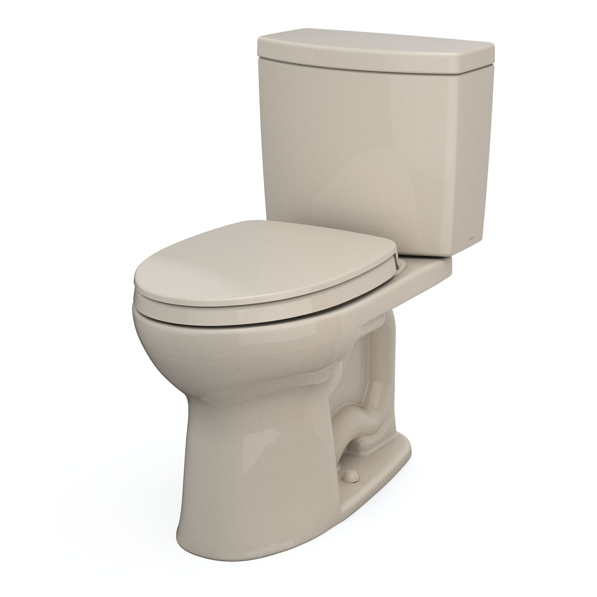 TOTO Drake II 1G Two-Piece Elongated 1.0 GPF Universal Height Toilet with CEFIONTECT and SS124 SoftClose Seat, WASHLET+ Ready, Bone, Vitreous China|Plastic, MS454124CUFG#03