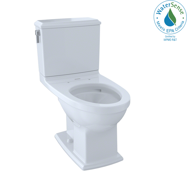 TOTO Connelly Two-Piece Elongated Dual-Max, Dual Flush 1.28 and 0.9 GPF Universal Height Toilet with CEFIONTECT, Cotton White, Vitreous China, CST494CEMFG#01