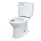 TOTO Drake Two-Piece Elongated 1.6 GPF TORNADO FLUSH Toilet with CEFIONTECT, Cotton White, Vitreous China, CST776CSG#01