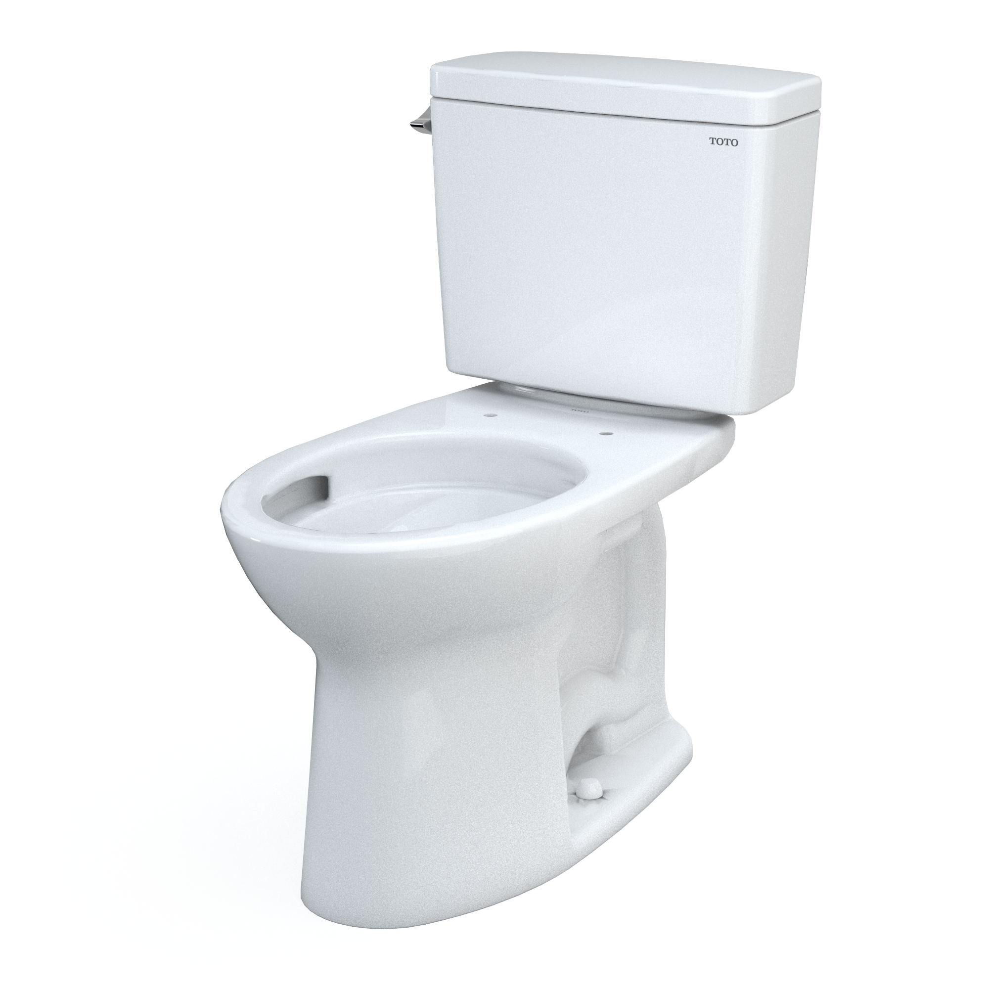 TOTO Drake Two-Piece Elongated 1.28 GPF Universal Height TORNADO FLUSH Toilet with CEFIONTECT, Cotton White, Vitreous China, CST776CEFG#01