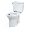TOTO Drake Two-Piece Elongated 1.28 GPF Universal Height TORNADO FLUSH Toilet with CEFIONTECT, Cotton White, Vitreous China, CST776CEFG#01