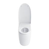 Toto NEOREST AS Dual Flush 1.0 or 0.8 GPF Toilet with Integrated Bidet Seat and EWATER+, Cotton White, Vitreous China|Plastic, MS8551CUMFG#01