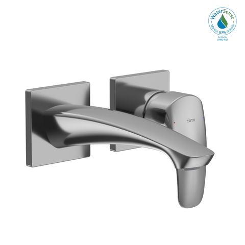 TOTO GM 1.2 GPM Wall-Mount Single-Handle Bathroom Faucet with COMFORT GLIDE Technology, Polished Chrome, Brass, TLG09307U#CP