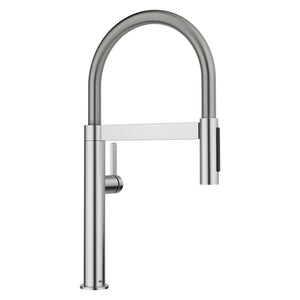 Alternate Image for Blanco Culina Mini II Pull-Down Dual-Spray Kitchen Faucet, PVD Steel, 1.5 GPM, Brass, 527479