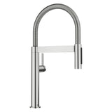 Blanco Culina Mini II Pull-Down Dual-Spray Kitchen Faucet, PVD Steel, 1.5 GPM, Brass, 527479