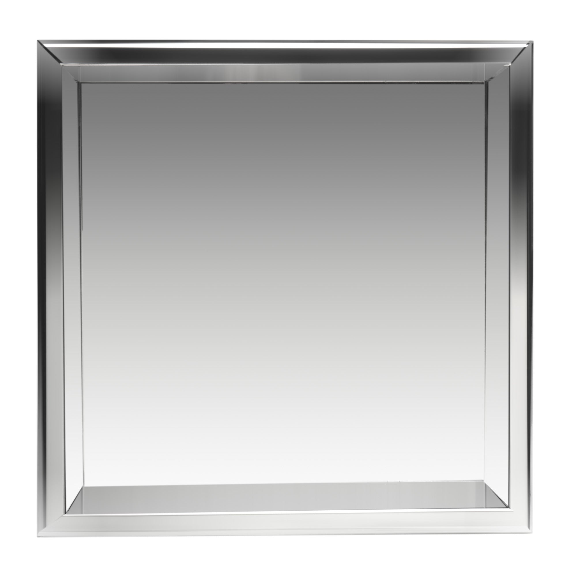 ALFI brand ABN1616-PSS 16 x 16 Polished Stainless Steel Square Single Shelf Bath Shower Niche, 20 Gauge