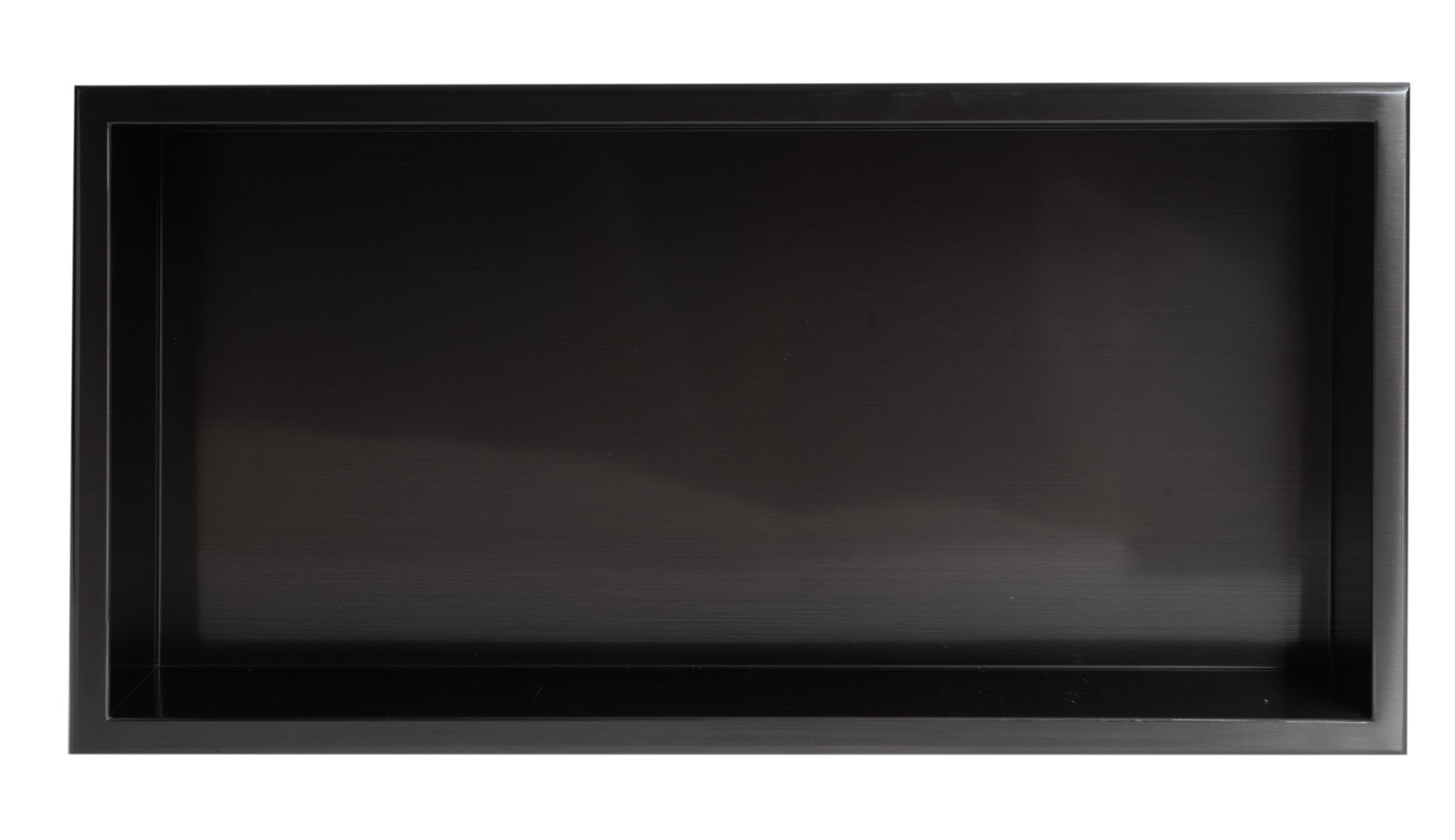 Alternate Image for ALFI brand ABNP2412-BB 24" x 12" Brushed Black PVD Stainless Steel Horizontal Single Shelf Shower Niche, 20 Gauge