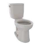 TOTO Entrada Two-Piece Elongated 1.28 GPF Universal Height Toilet, Sedona Beige, Vitreous China, CST244EF#12